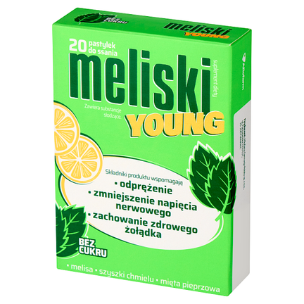 Meliski, pastylki do ssania, 20 sztuk - SUPLEMENT DIETY