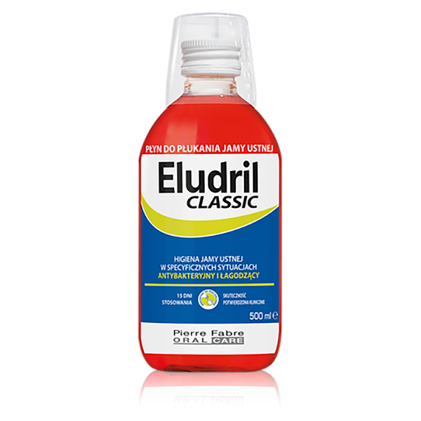 Eludril Classic, płyn do płukania jamy ustnej, 500 ml