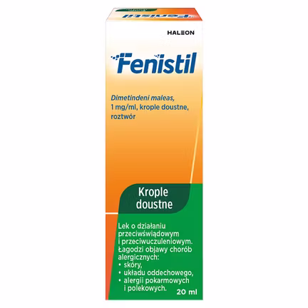 Fenistil 1 mg/ml, krople doustne, 20 ml - zdjęcie produktu