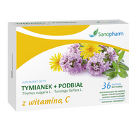 Tymianek + Podbiał z Witaminą C, 36 pastylek do ssania