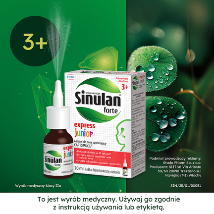 Sinulan Express Forte Junior, aerozol do nosa, 20 ml - Katar