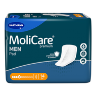 MoliCare Premium Men Pad 4K, anatomiczne wkłady chłonne, 14 sztuk