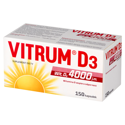 Vitrum D3, witamina D 4000 j.m., 150 kapsułek  - 5711313011779