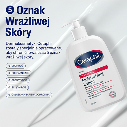 Cetaphil PRO Itch Control, balsam do nawilżania twarzy i ciała, 236 ml - Kojące, Nawilżające, Łagodzące