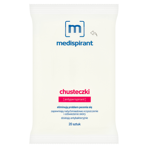 Medispirant, chusteczki antyperspiracyjne, 20 sztuk