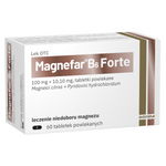 Magnefar B6 Forte, 100 mg + 10,10 mg, 60 tabletek powlekanych