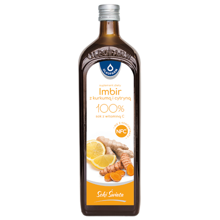 Imbir z kurkumą i cytryną, płyn, 980 ml  - zdjęcie produktu