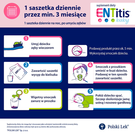 Entitis baby, smak bananowy, 30 saszetek - SEQUOIA