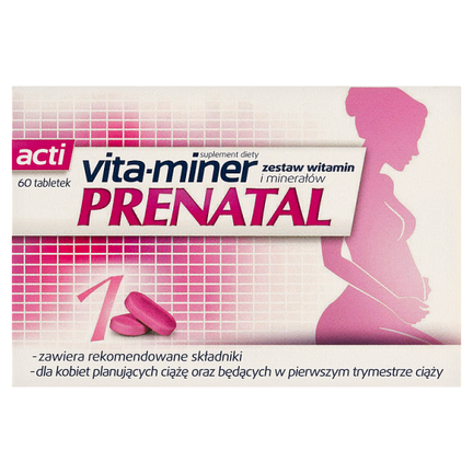 Vita-Miner Prenatal, 60 tabletek - zdjęcie produktu