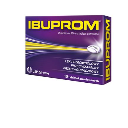 Ibuprom 200 mg, 10 tabletek - zdjęcie produktu