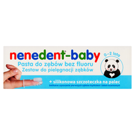 Nenedent Baby, pasta do zębów, 20 ml + szczoteczka silikonowa