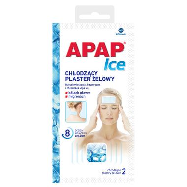 Apap Ice, plaster chu0142odzu0105cy u017celowy, 1 saszetka (2 plastry)