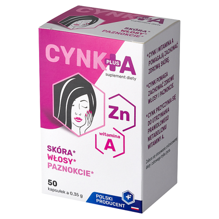 Cynk Plus A, 50 kapsułek - 5907573300504