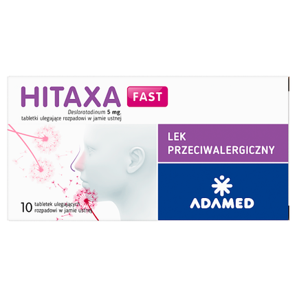 Hitaxa fast 5 mg, 10 tabletek ulegających rozpadowi w jamie ustnej - zdjęcie produktu