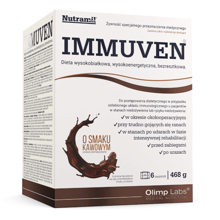 Immuven o smaku kawowym, 468 g, 6 saszetek - zdjęcie produktu