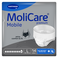 Majtki chłonne MoliCare Premium Mobile, 10/10 kropli, rozmiar L, 14 sztuk