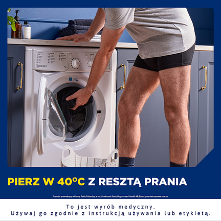 TENA Men Protective Boxers Wielorazowe bokserki na lekkie nietrzymanie moczu dla mężczyzn, rozmiar XL - Nietrzymanie moczu