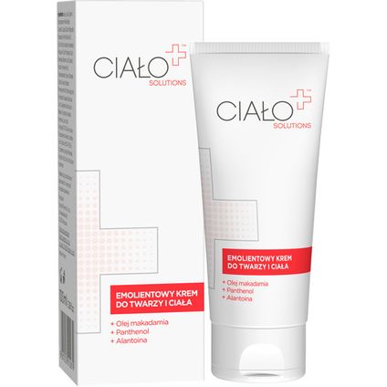 DELIA COSMET.-RZGÓW Ciało+ Solutions, Emolientowy krem do twarzy i ciała, 100 ml