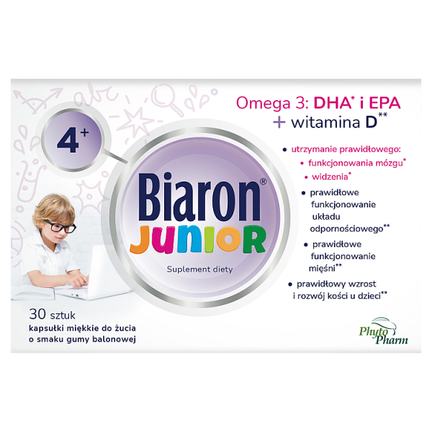 Biaron Junior, 30 kapsułek do żucia - SUPLEMENT DIETY