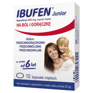 Ibufen Junior 200 mg, 10 kapsułek miękkich