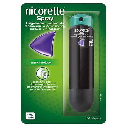 Nicorette Spray, aerozol do stosowania w jamie ustnej, 150 dawek, 13,2 ml - zdjęcie produktu