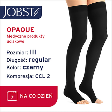 Jobst Opaque Pończochy CCL 2, czarne, rozmiar 3 - 4019702095395