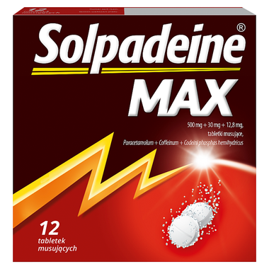 Solpadeine Max, 12 tabletek musujących