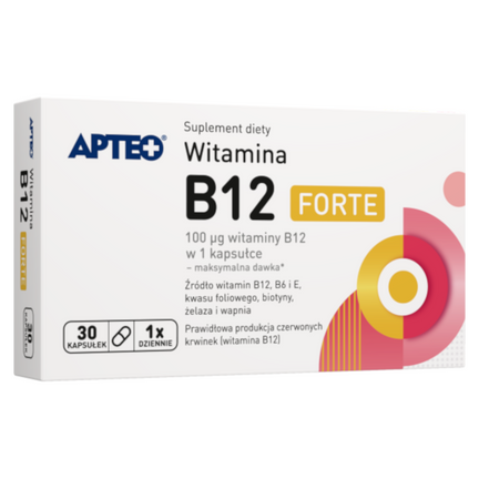 Witamina B12 forte APTEO, 30 kapsułek - zdjęcie produktu