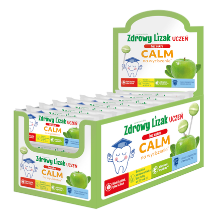 Zdrowy Lizak Uczeń Calm, bez cukru, 40 sztuk - zdjęcie produktu