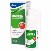 Uniben 1,5 mg/ml, aerozol do stosowania w jamie ustnej, 30 ml
