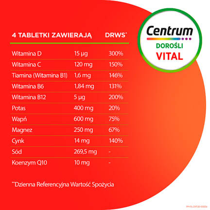 Centrum Vital Dorośli, 20 tabletek musujących  - cena