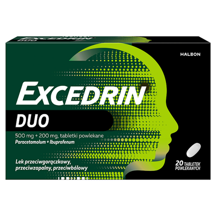 Excedrin Duo, 20 tabletek powlekanych - zdjęcie produktu