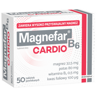 Magnefar B6 Cardio, 50 tabletek