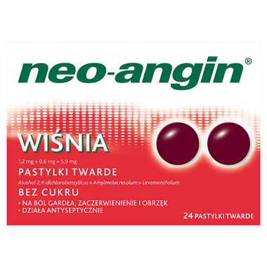 Neo-angin wiśnia, 24 pastylki