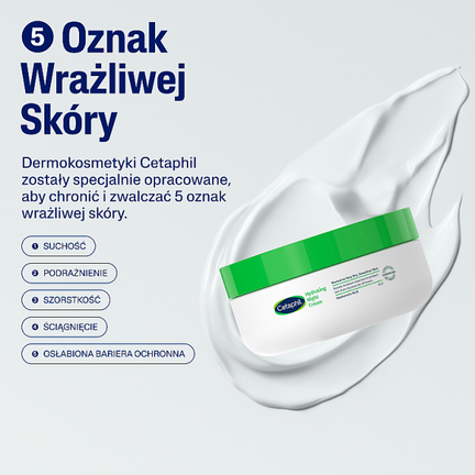 Cetaphil, krem nawilżający do twarzy na noc, 48 g - Kojące, Nawilżające, Łagodzące