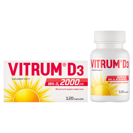 Vitrum D3 2000 J.M, 120 kapsułek - zdjęcie produktu
