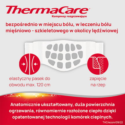 ThermaCare, kompresy rozgrzewające na okolice pleców i stawy biodrowe, 4 sztuki - Układ kostno-stawowy