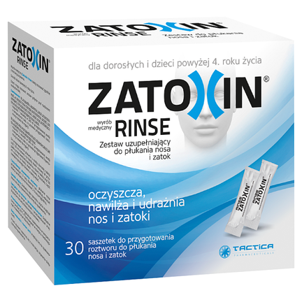 Zatoxin Rinse, zestaw uzupełniający do płukania zatok, 30 saszetek - zdjęcie produktu