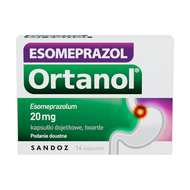 Esomeprazol Ortanol, 20 mg, 14 kapsułek dojelitowych twardych