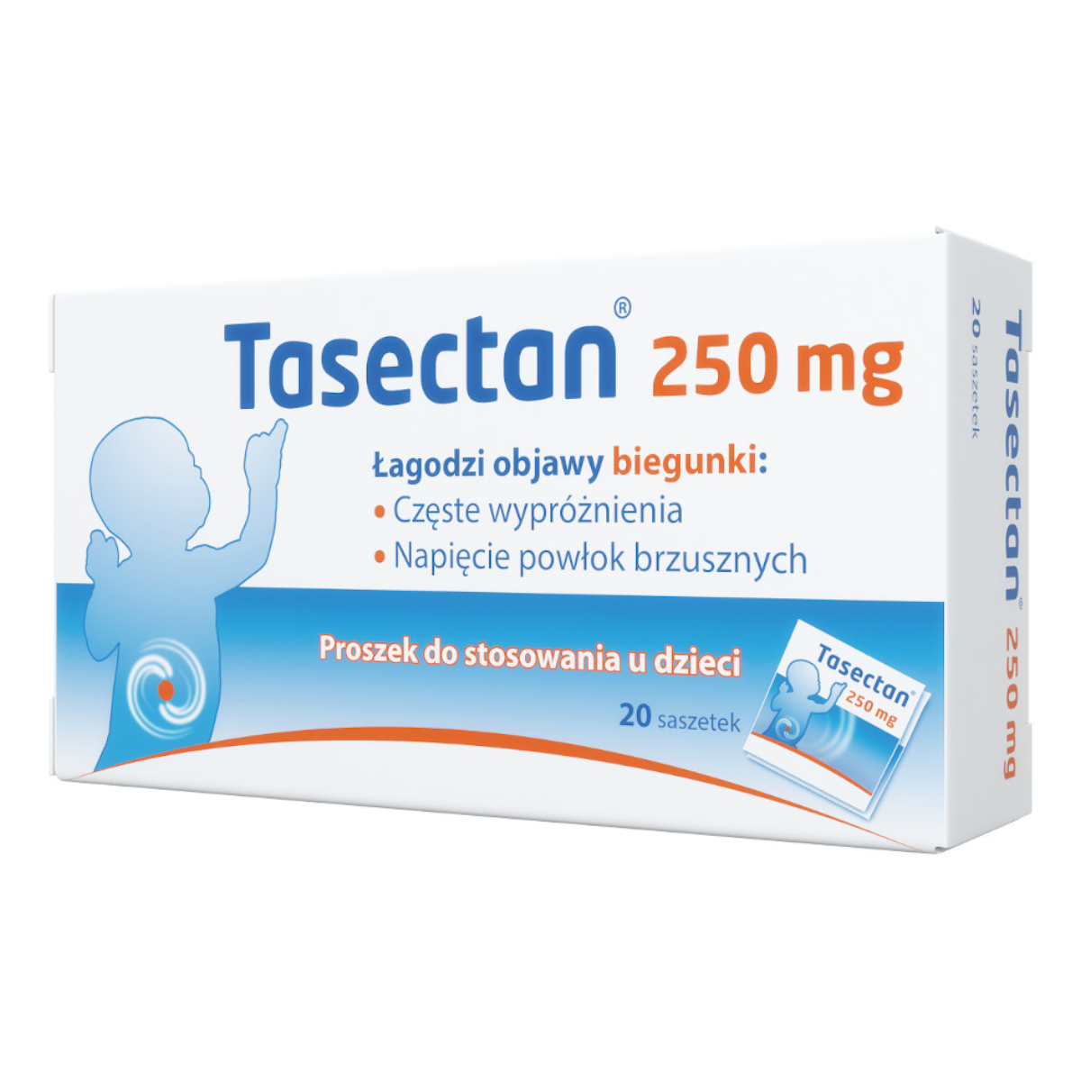 Tasectan dla dzieci 250 mg, 20 saszetek