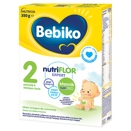 Mleko Bebiko 2, nutriFlor expert, 350 g - ŻYWNOŚĆ SPECJALNEGO PRZEZNACZENIA MEDYCZNEGO