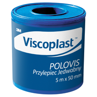 Viscoplast Polovis, jedwabny przylepiec, 50 mm x 5 m, 1 rolka