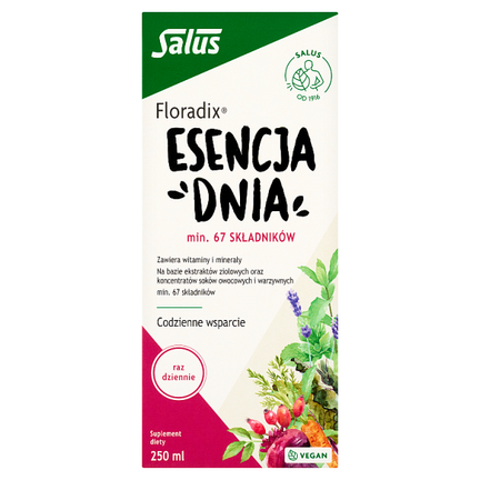 Floradix, żelazo i witaminy, płyn, 250 ml - SUPLEMENT DIETY
