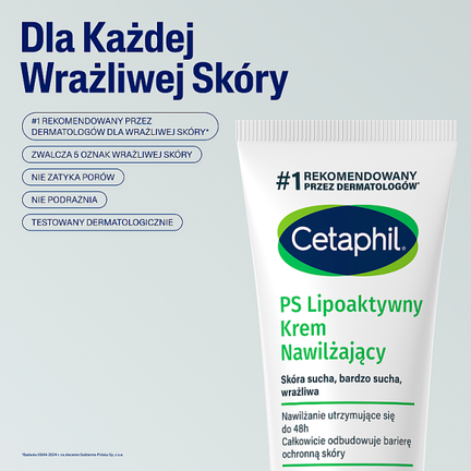 Cetaphil PS, lipoaktywny krem nawilżający, 100 g - Dorosły