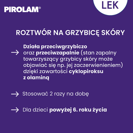 Pirolam 10 mg/ml, roztwór na skórę, 30 ml - POLPHARMA