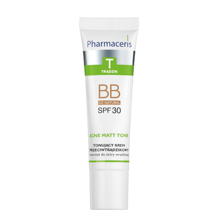 Pharmaceris T, krem tonujący przeciwtrądzikowy, SPF 30, natural, 30 ml  - zdjęcie produktu