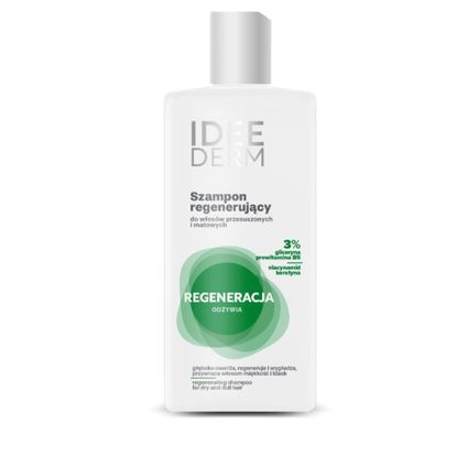IDEEPHARM Idee Derm, szampon regenerujący do włosów przesuszonych, 300 ml — Składniki i ocena