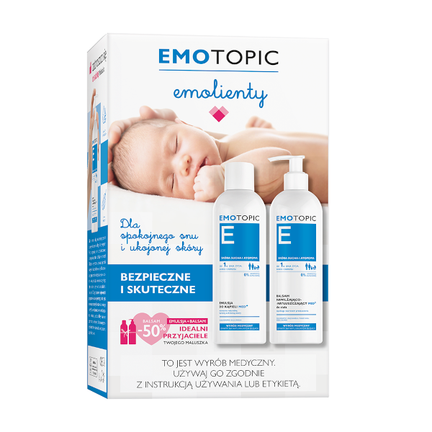 Zestaw Emotopic Med+, emulsja do kąpieli, 400 ml + balsam do ciała, 400 ml - zdjęcie produktu