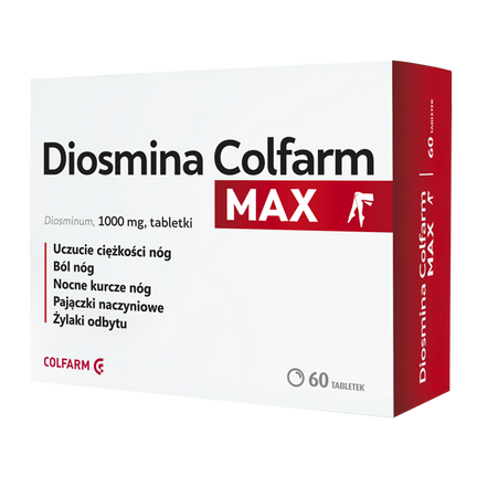 Diosmina Colfarm Max 1000 mg, 60 tabletek - zdjęcie produktu