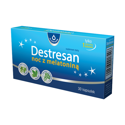 Destresan noc z melatoniną, 30 kapsułek - zdjęcie produktu